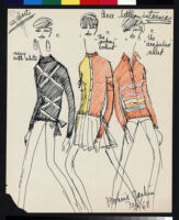 Cashin's illustrations of sweater designs for Ballantyne of Peebles, in triplicate