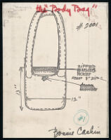 Cashin's rough sketches of handbag designs