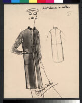 Cashin's illustrations of knit ensembles with leather for Guttman Bros and Sills and Co. f09-09