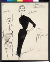 Cashin's illustrations of knit ensembles designed for Guttman Brothers. f05-02