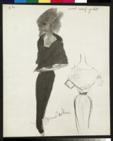 Cashin's illustrations of knit beachwear designed for Guttman Brothers. f03-16