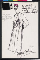 Cashin's illustrations of loungewear designs for Evelyn Pearson