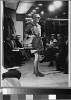 Black and white photographs of Cashin's fashion show at Sills and Co. showroom