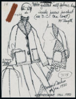 Cashin's illustrations of ready-to-wear designs for Russell Taylor, Fall 1980 collection. b048_f02-14