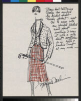 Cashin's ready-to-wear design illustrations for Russell Taylor, Cashin Country Knits division