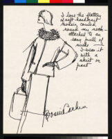 Cashin's ready-to-wear design illustrations for Russell Taylor, Cashin Country Knits division