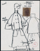 Cashin's illustrations of ready-to-wear designs for Russell Taylor, Fall 1981 collection. b050_f01-03