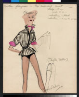 Cashin's illustrations of swimwear and active wear designs. b069_f01-07