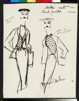 Cashin's illustrations of hand-painted leather separates designed for Sills and Co. f10-06