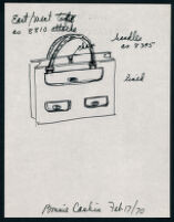 Cashin's rough sketches of handbag designs