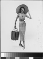 Black and white photographs of Cashin's designs of knit outfits for Guttman Bros