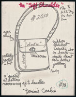 Cashin's rough sketches of handbag designs