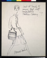 Cashin's illustrations of handbag designs for Coach