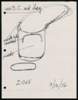 Cashin's rough sketches of handbag designs