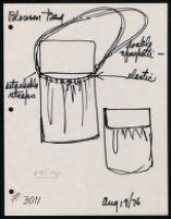 Cashin's rough sketches of handbag designs