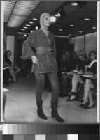 Black and white photographs of Cashin's fashion show at Sills and Co. showroom