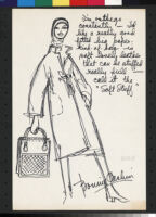 Cashin's illustrations of handbag designs for Meyers