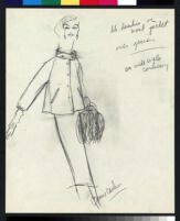 Cashin's pencil illustrations of ensembles featuring Forstmann wool. b073_f03-01