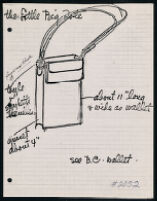 Cashin's rough sketches of handbag designs