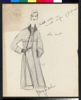 Cashin's pencil illustrations of ensembles featuring Forstmann wool. b073_f03-14