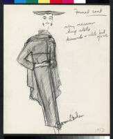 Cashin's pencil illustrations of ensembles featuring Forstmann wool. b073_f03-09