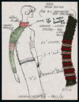 Cashin's illustrations of ready-to-wear designs for Russell Taylor, Fall 1981 collection. b058_f01-03