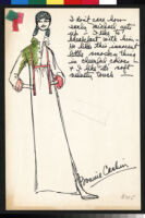 Cashin's illustrations of loungewear designs for Evelyn Pearson