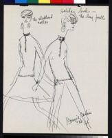 Cashin's illustrations of sweater designs for Ballantyne of Peebles; discarded from line