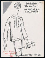 Cashin's illustrations of ready-to-wear designs for Russell Taylor, Spring 1980 collection. b055_f06-22