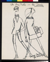 Cashin's illustrations of sweater designs for Ballantyne of Peebles