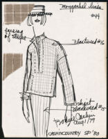 Cashin's illustrations of ready-to-wear designs for Russell Taylor, Spring 1980 collection. b055_f06-27