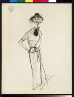 Cashin's illustrations of knit ensembles designed for Guttman Brothers. f02-03