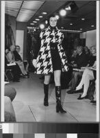 Black and white photographs of Cashin's fashion show at Sills and Co. showroom