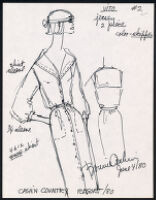 Cashin's illustrations of ready-to-wear designs for Russell Taylor, Resort 1980 collection. f01-03