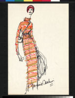 Cashin's illustrations of loungewear designs for Evelyn Pearson