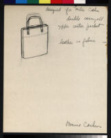 Cashin's pencil illustrations of handbag designs for Coach