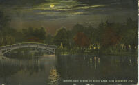 Moonlight Scene in Echo Park, Los Angeles, Cal