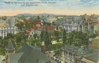 Pershing Square and the Apartment House District, Los Angeles Cal