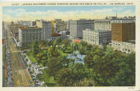 Looking Southwest Across Pershing Square and South on Hill St., Los Angeles, Calif