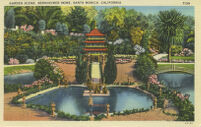 Garden Scene, Bernheimer Home, Santa Monica, California