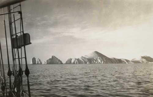 Granite pinnacles of Cabo San Lucas, viewed from deck of E.W. Scripps