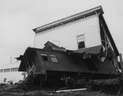 Tsunami damage to Habada Bakery, Hilo, on Big Island of Hawaii