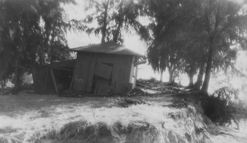 Palmer house on Kawela Bay after tsunami, Oʻahu