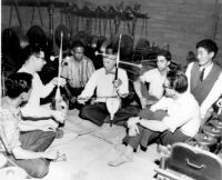 Javanese Rebab lesson with Dr. Hood and six students