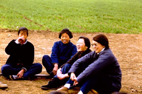 CCAS Friendship Delegation scholar, translator, and members of women's production team