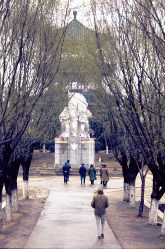 Wuhan University campus, monument