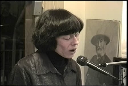 Leslie Scalapino with Eileen Myles at City Lights Bookstore, San Francisco