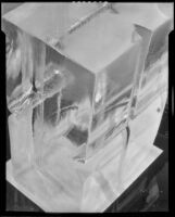 Two blocks of ice for an icebox, 1930-1937