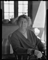 Alice Corbin Henderson seated at her home, Santa Fe, 1932