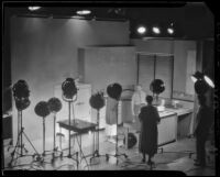 Photo shoot set-up for the "California Fruit Growers," California, between 1925-1939